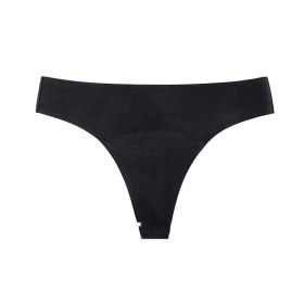 Plus Size Four-layer Leak-proof Menstrual Underwear Seamless (Option: Black-S)