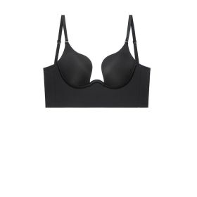 Back Beauty Non-trace Bra Suit (Option: Black Single Bra-70C)