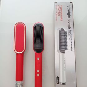 Internal Buckle Straightening Comb And Curling Iron Dual (Option: Red-Australia regulations)