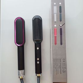 Internal Buckle Straightening Comb And Curling Iron Dual (Option: Black-Australia regulations)