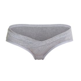 Breathable Pregnant Women During Pregnancy Low Waist Panties (Option: Gray-M)