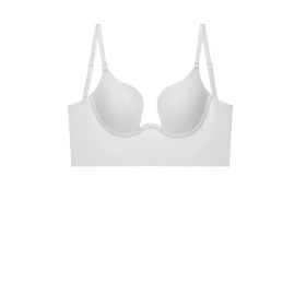 Back Beauty Non-trace Bra Suit (Option: White Single Bra-70C)