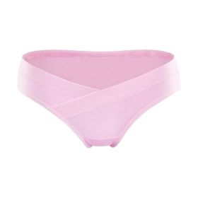 Breathable Pregnant Women During Pregnancy Low Waist Panties (Option: Pink-M)