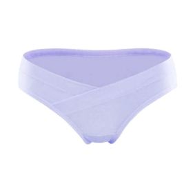 Breathable Pregnant Women During Pregnancy Low Waist Panties (Option: Purple-M)