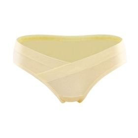 Breathable Pregnant Women During Pregnancy Low Waist Panties (Option: Yellow-M)