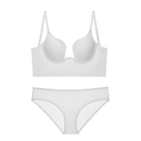 Back Beauty Non-trace Bra Suit (Option: White Set-70B)