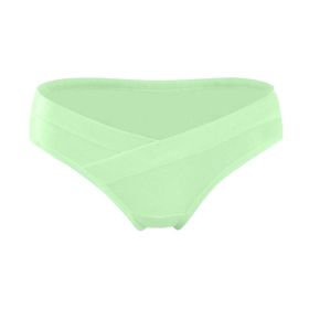 Breathable Pregnant Women During Pregnancy Low Waist Panties (Option: Green-M)