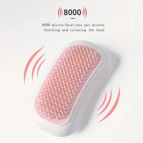 Portable Beauty Tool Scalp Comb, Electric Massage Comb, Body Relaxing High-Frequency Vibration Head Massager (Color: White)