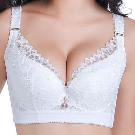 Big Cup Push Up Adjustable Accessory Breast Bra (Option: White-48OR110D)